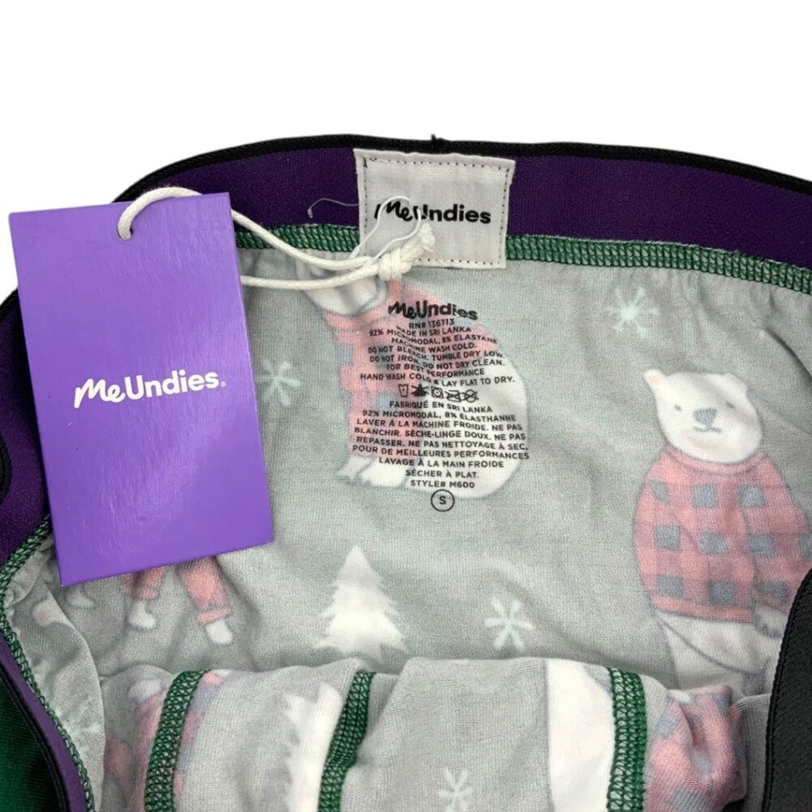 Meundies Cozy Bear Trunk Underwear Size Small Nwt $26 Msrp — image 3 of 4